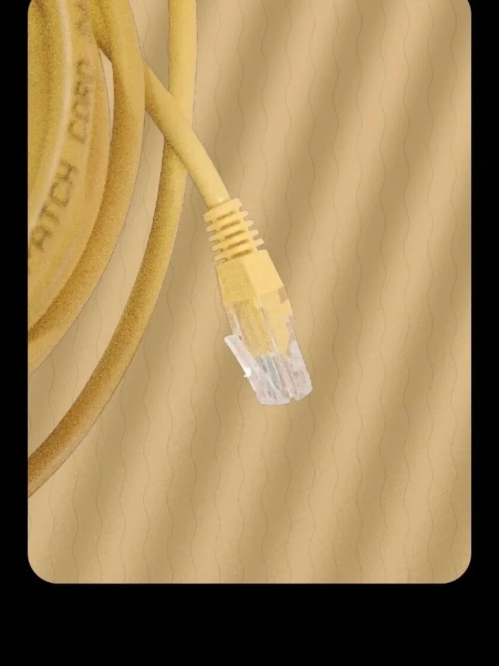 Cat 5e RJ-45 to RJ-45 Ethernet Network Cable 10 ft Yellow Round